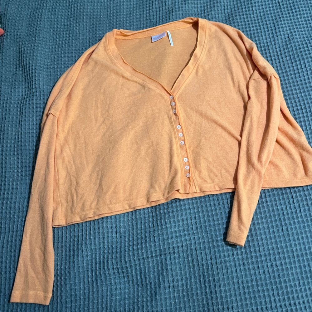 Urban Outfitters Peach Button-Up Pajama Top